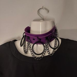 Purple Chain Choker Necklace